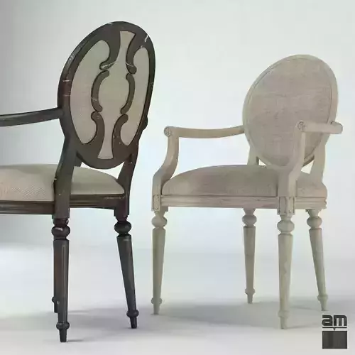 Louis XV Vintage Chair 3D model