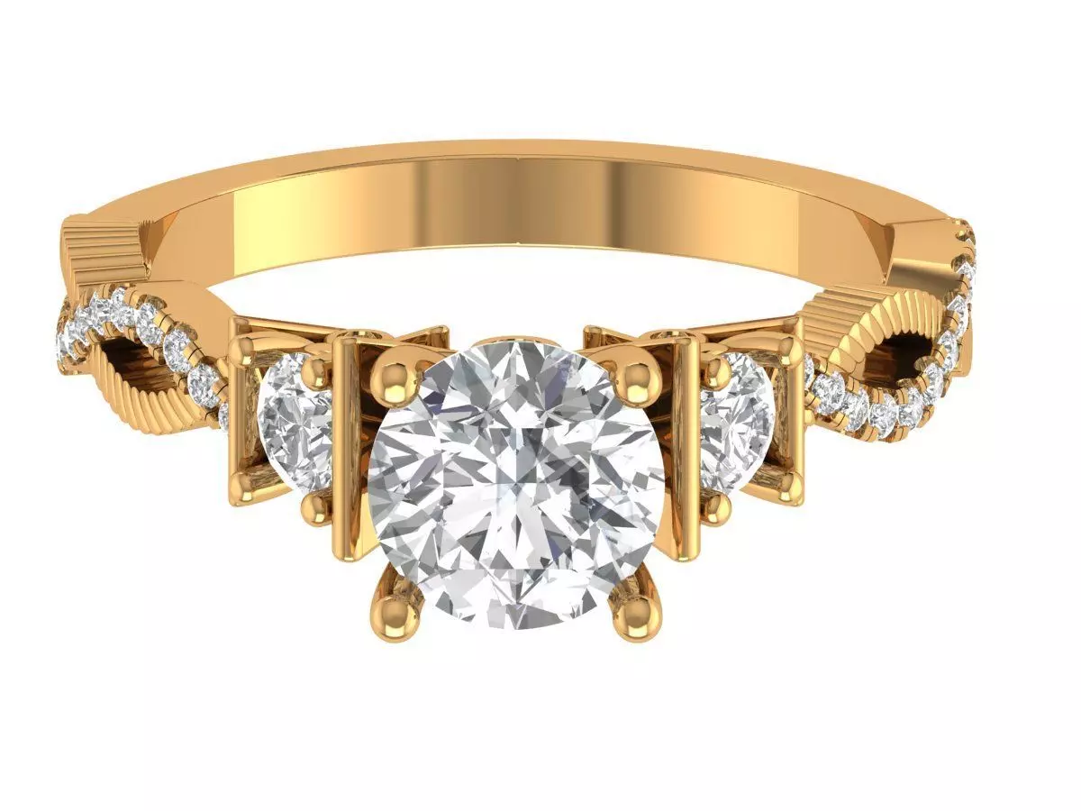 Round Vintage Ring 3D print model