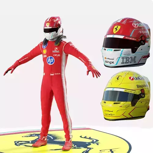 F1 Ferrari Racing Suits 2026 3D model