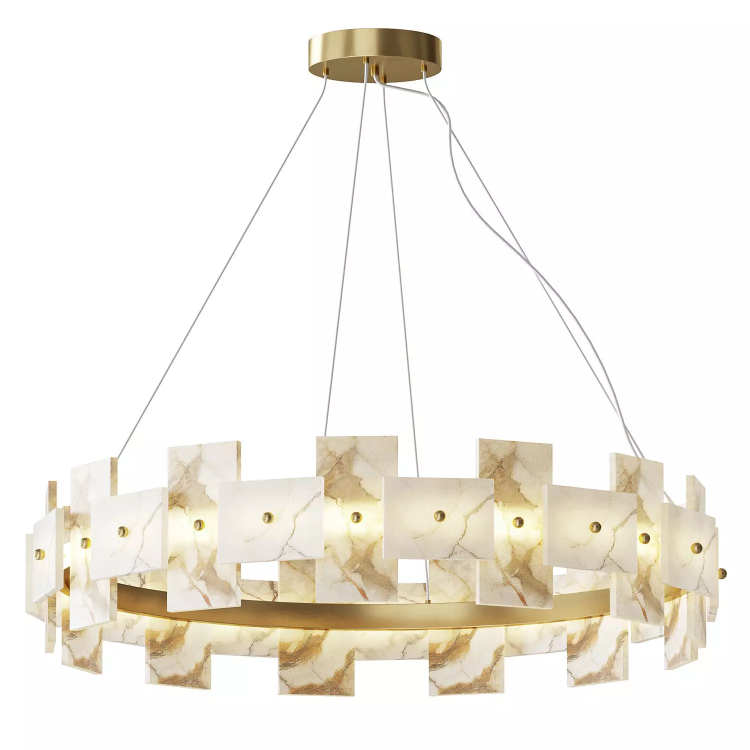 Alabaster Halo Chandelier 3D model