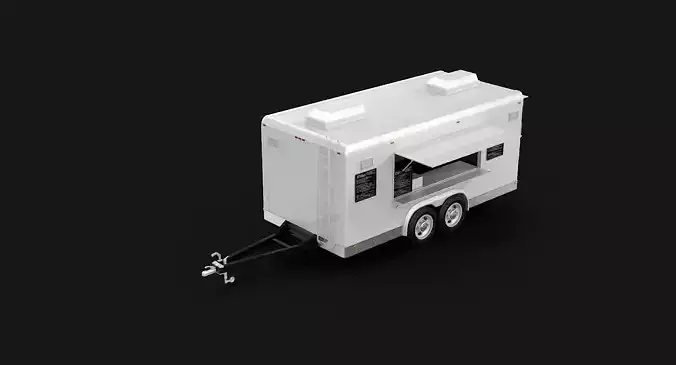 Food Trailer 3D model 7