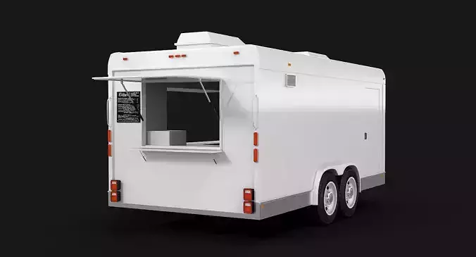 Food Trailer 3D model 4
