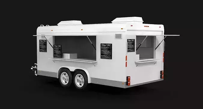 Food Trailer 3D model 2
