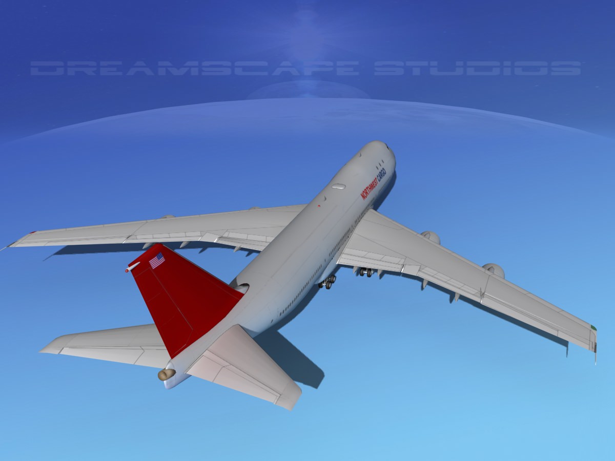  Boeing 747-100 Northwest Cargo 3D model_7