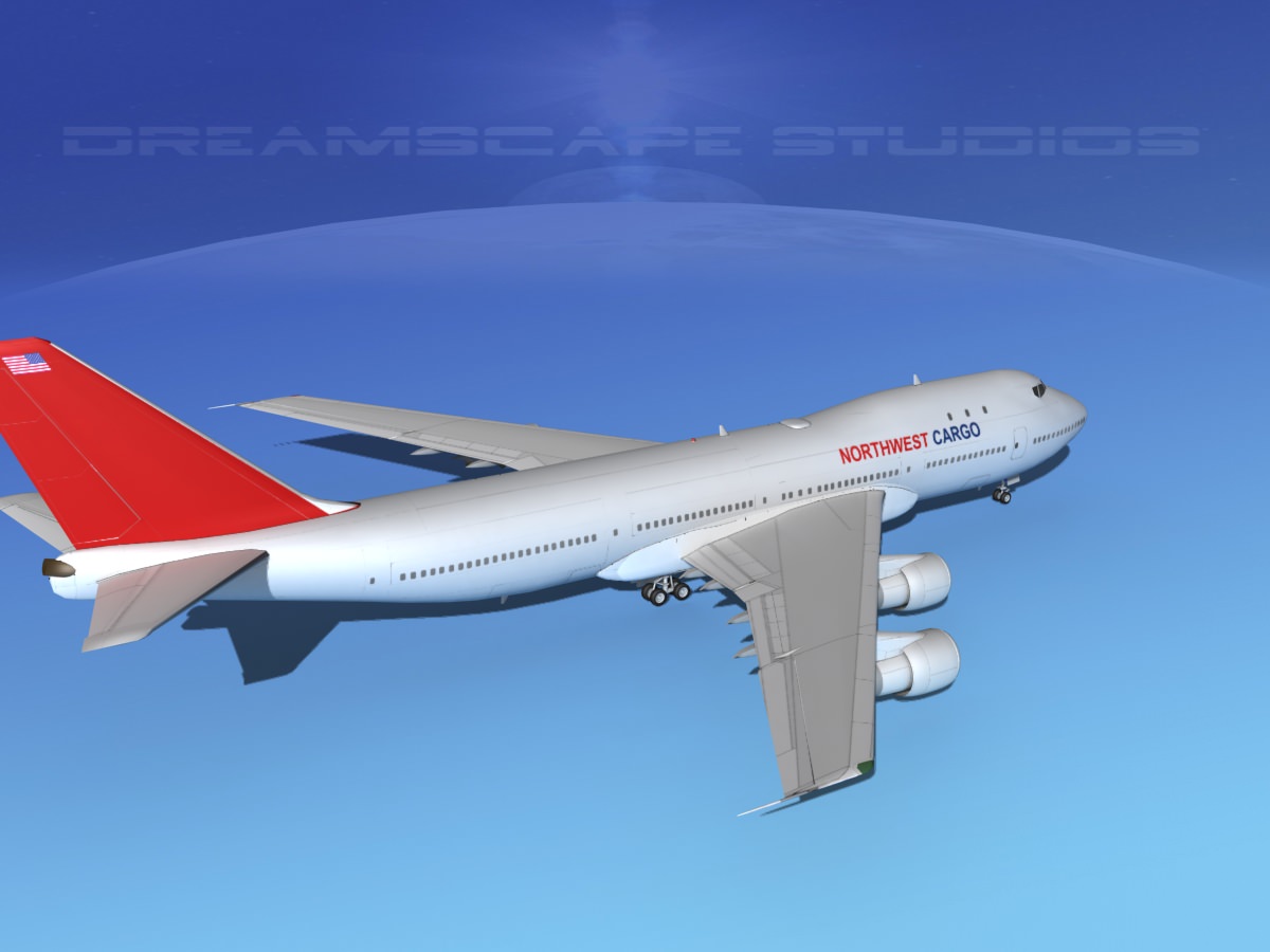  Boeing 747-100 Northwest Cargo 3D model_5