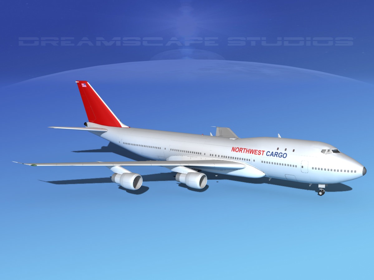  Boeing 747-100 Northwest Cargo 3D model_3