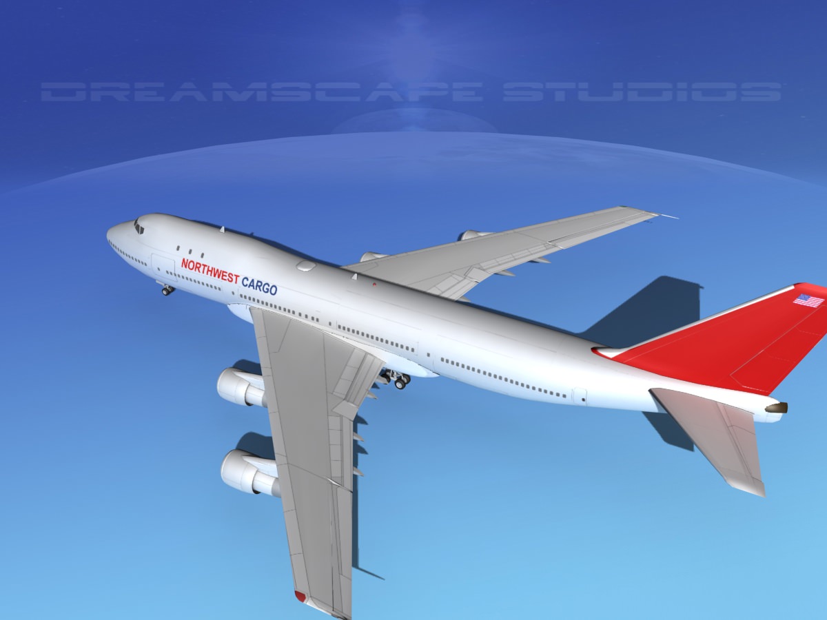  Boeing 747-100 Northwest Cargo 3D model_8