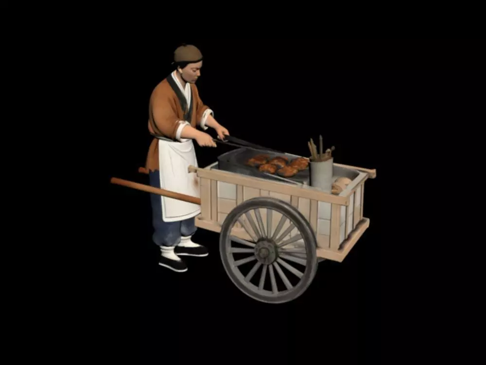 A vendor from the Republic of China 3D model