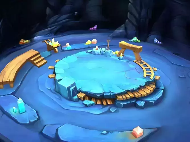 Low Model - Snow White Dwarven Mine 03 3D model