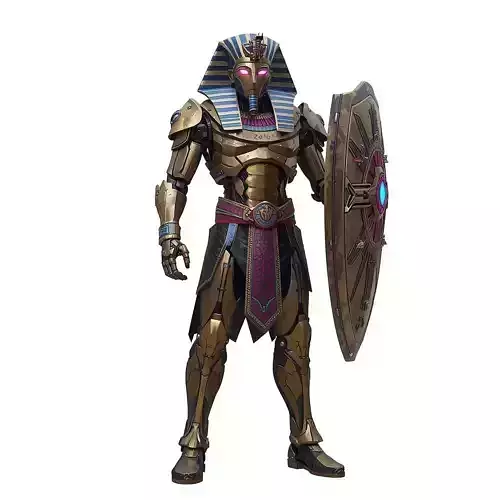 Cybernetic Pharaoh Guardian 3D Model