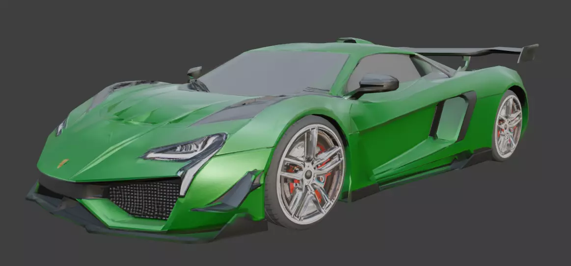 NFS Game Racing Car Low Poly Low-poly 3D model
