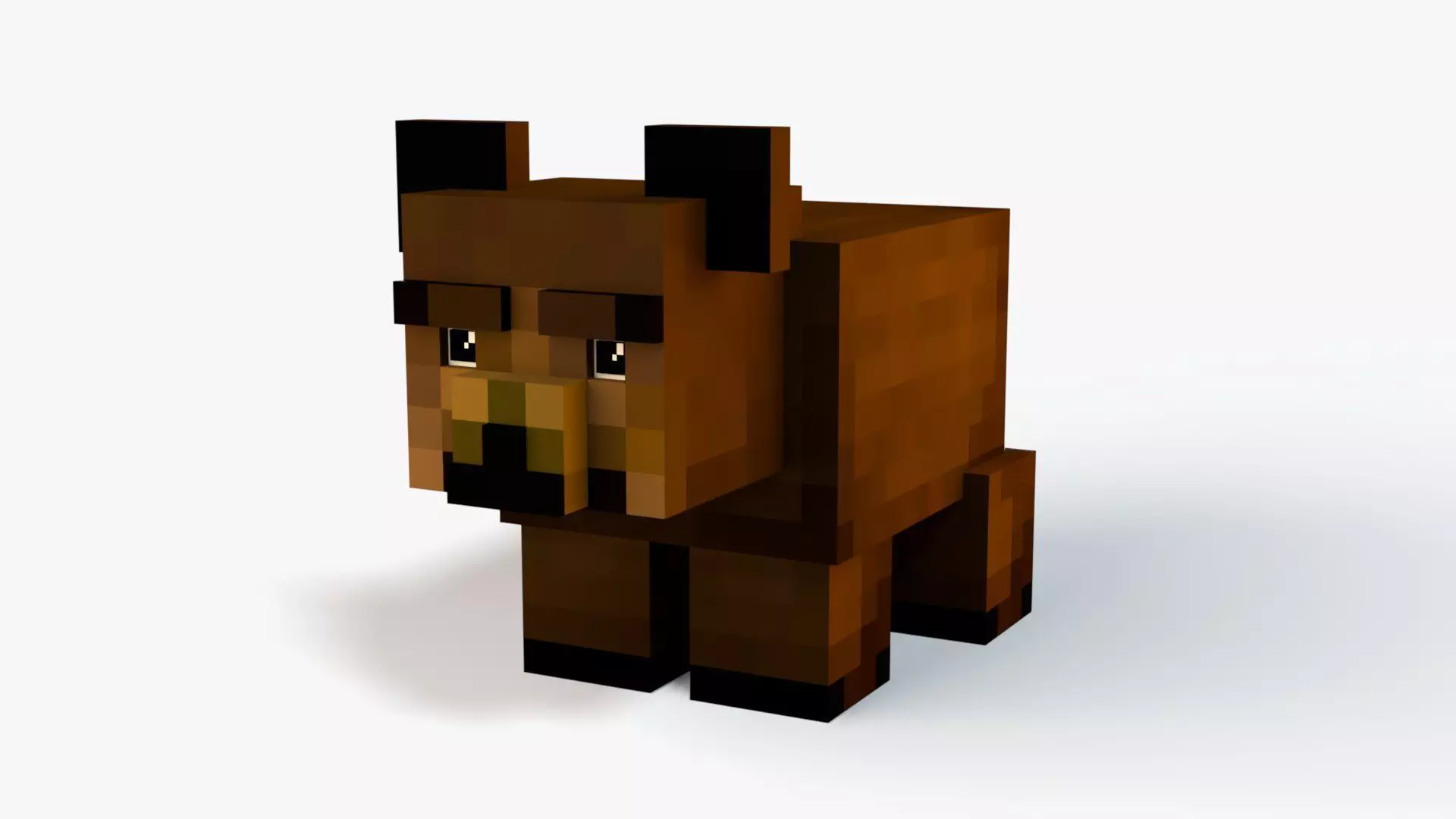 Minecraft Baby Grizzly Bear Low-poly 3D model
