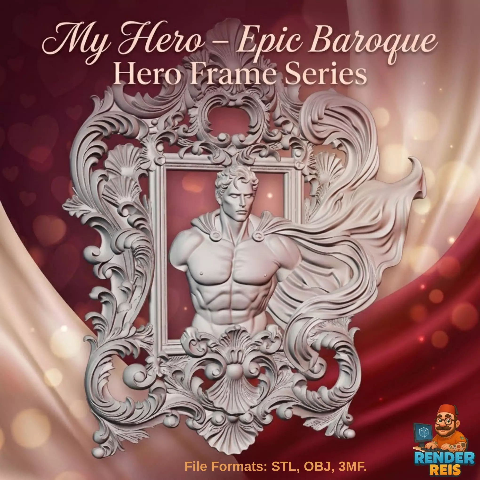 My Hero Epic Baroque Hero Frame Series 3D print model