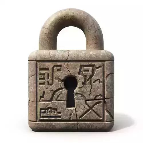Ancient Egyptian Stone Locking Mechanism 3D Prop
