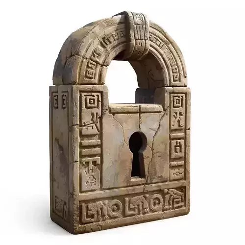 Ancient Egyptian Stone Locking Mechanism 3D Prop