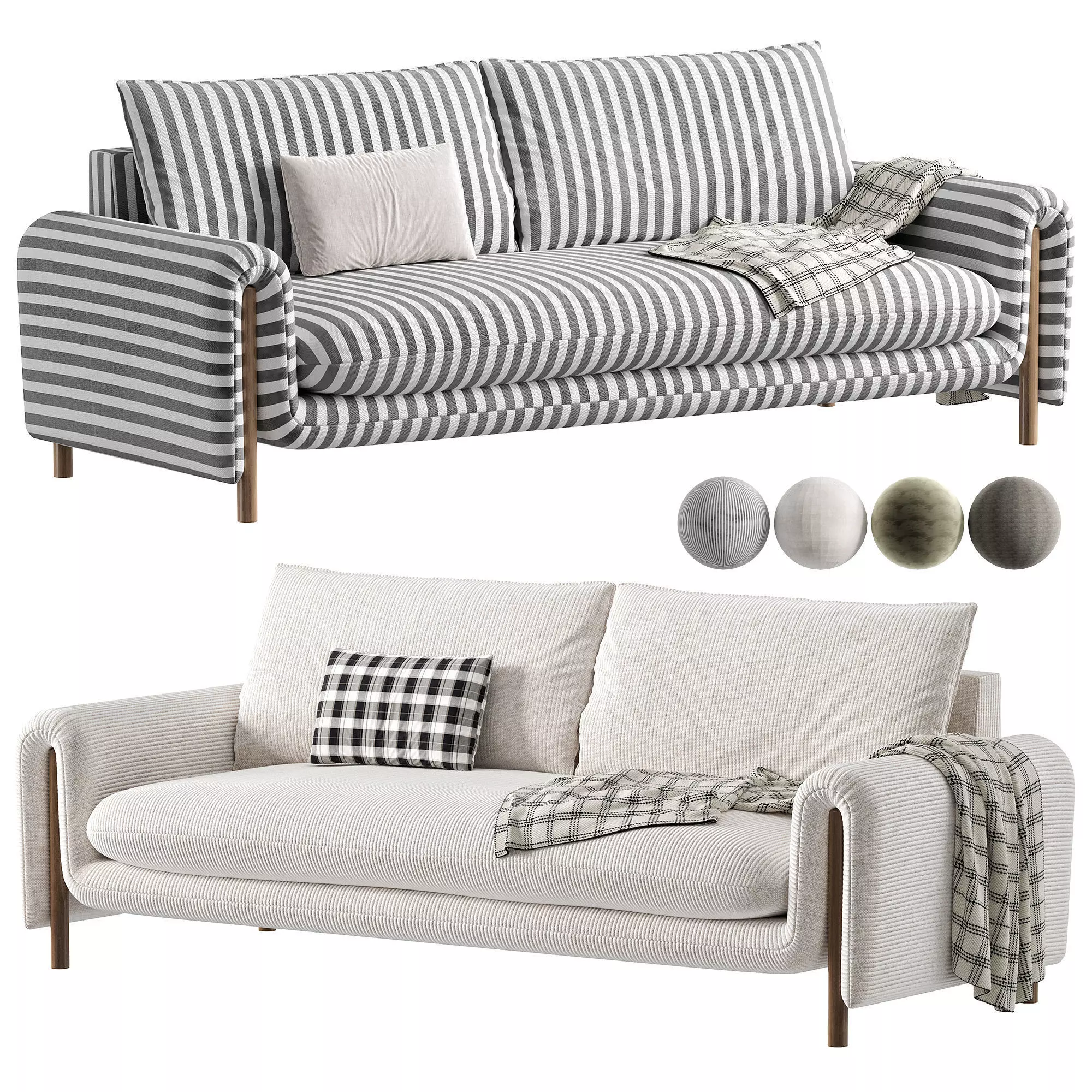 Fleming Sofa Alcala Wheat 3D model