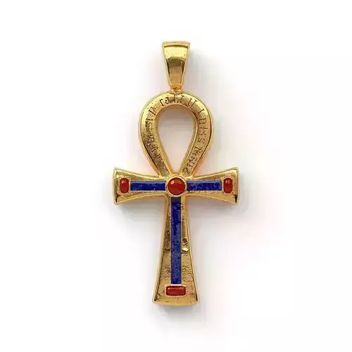 Ancient Egyptian Ankh Amulet 3D Prop