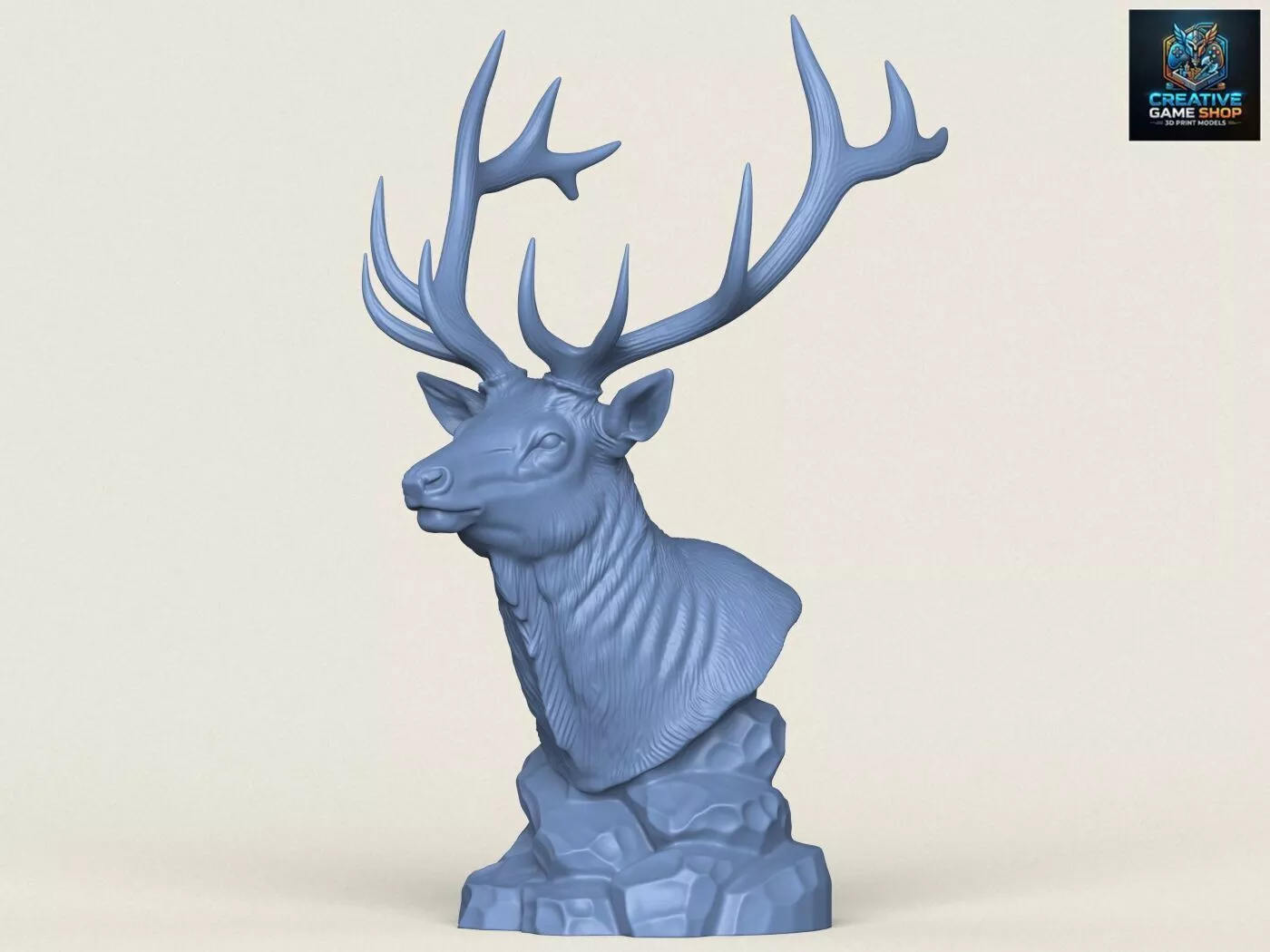 Wild Elk Statue 3D print model