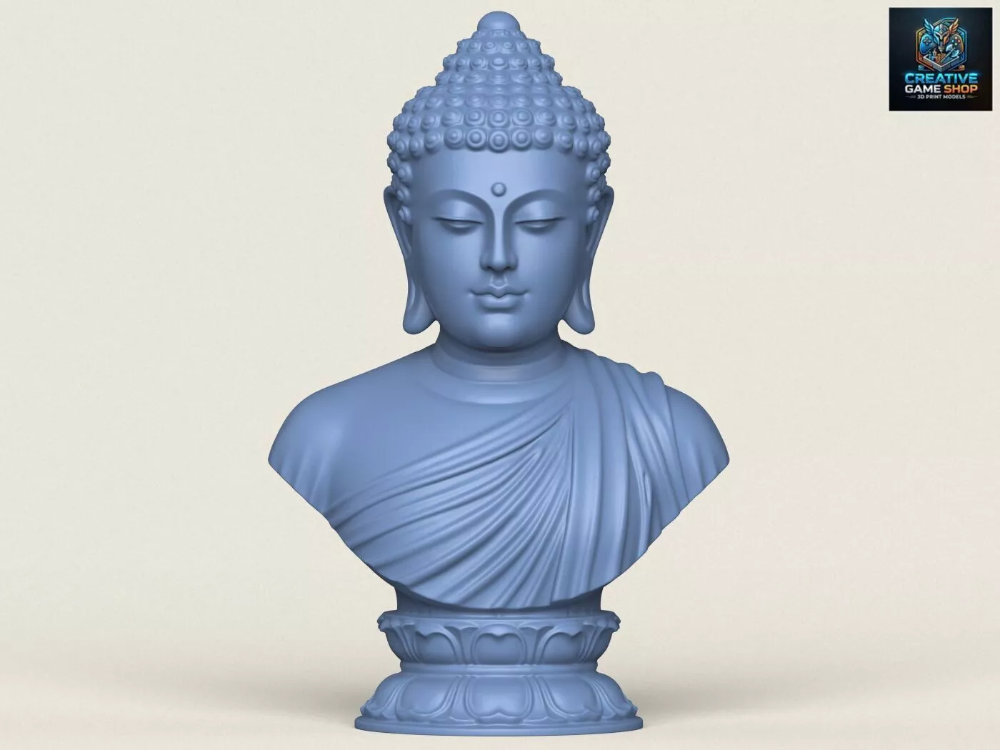 Lord Buddha Bust 3D print model