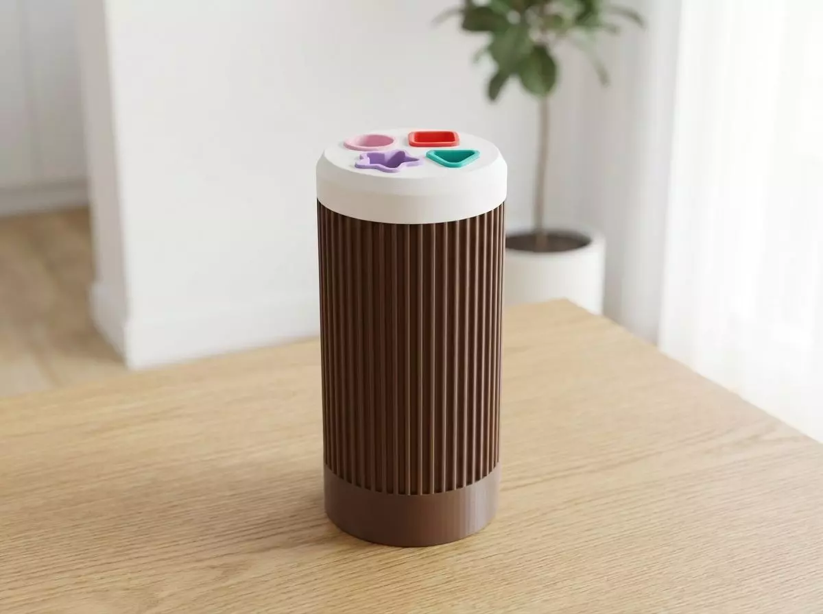 Playful Shape Sorting Cylinder for Kids 3D print model