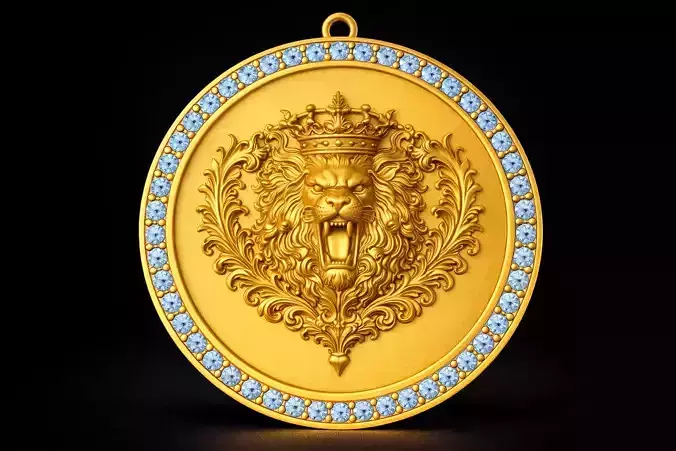 Leo Zodiac Gemstone Pendant 3D Printable Model