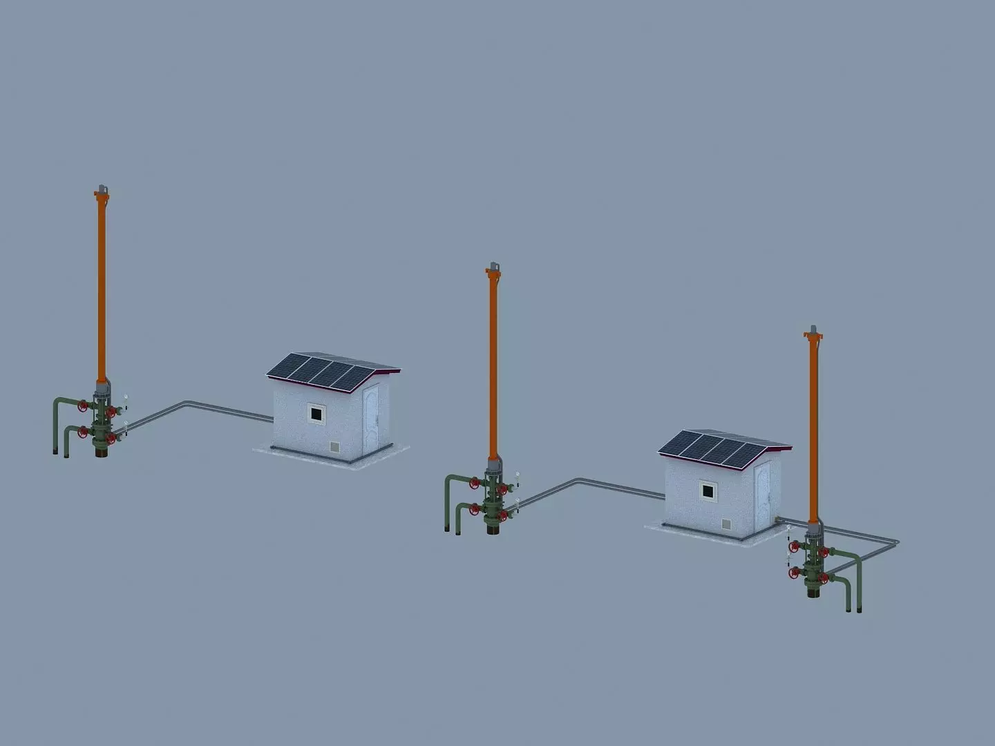 Hydraulic pumping unit Hydraulic pump jack 3D model