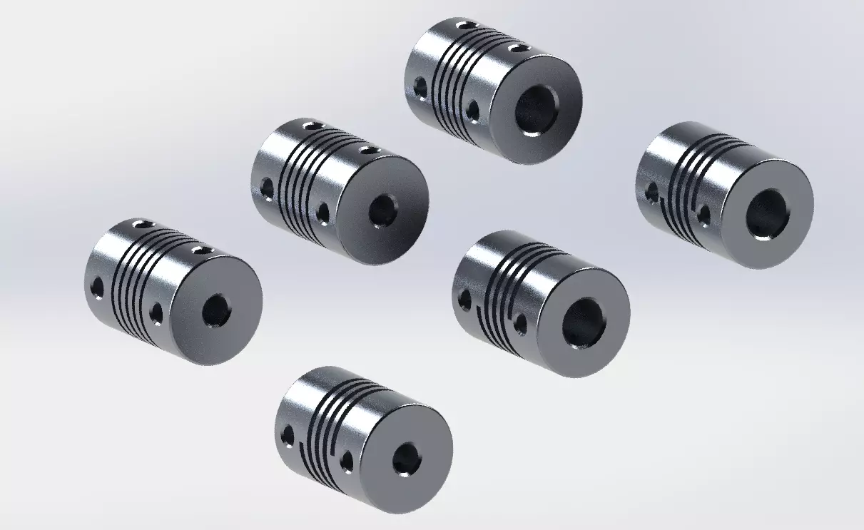 Flexible Shaft Coupling Pack S and D Series 19x25mm 3D print model