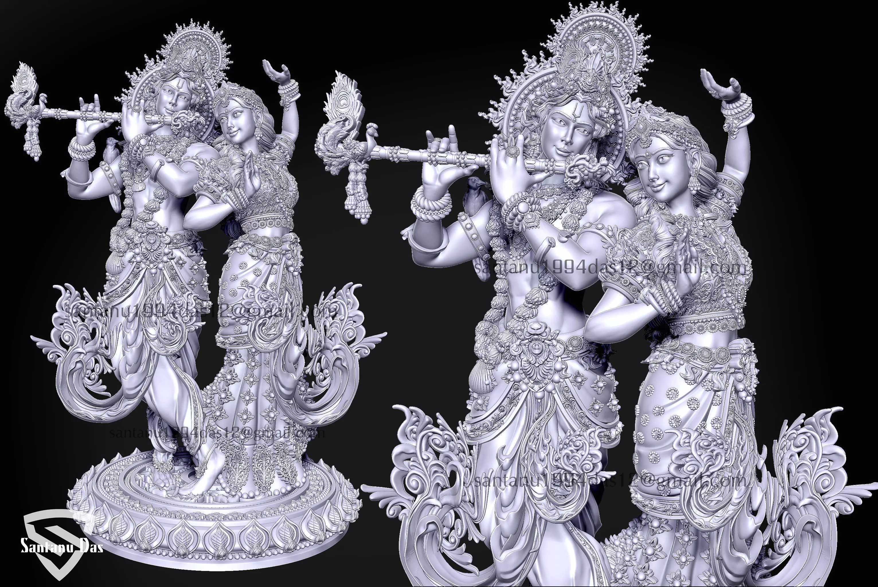 Radha Krishna 3D print model