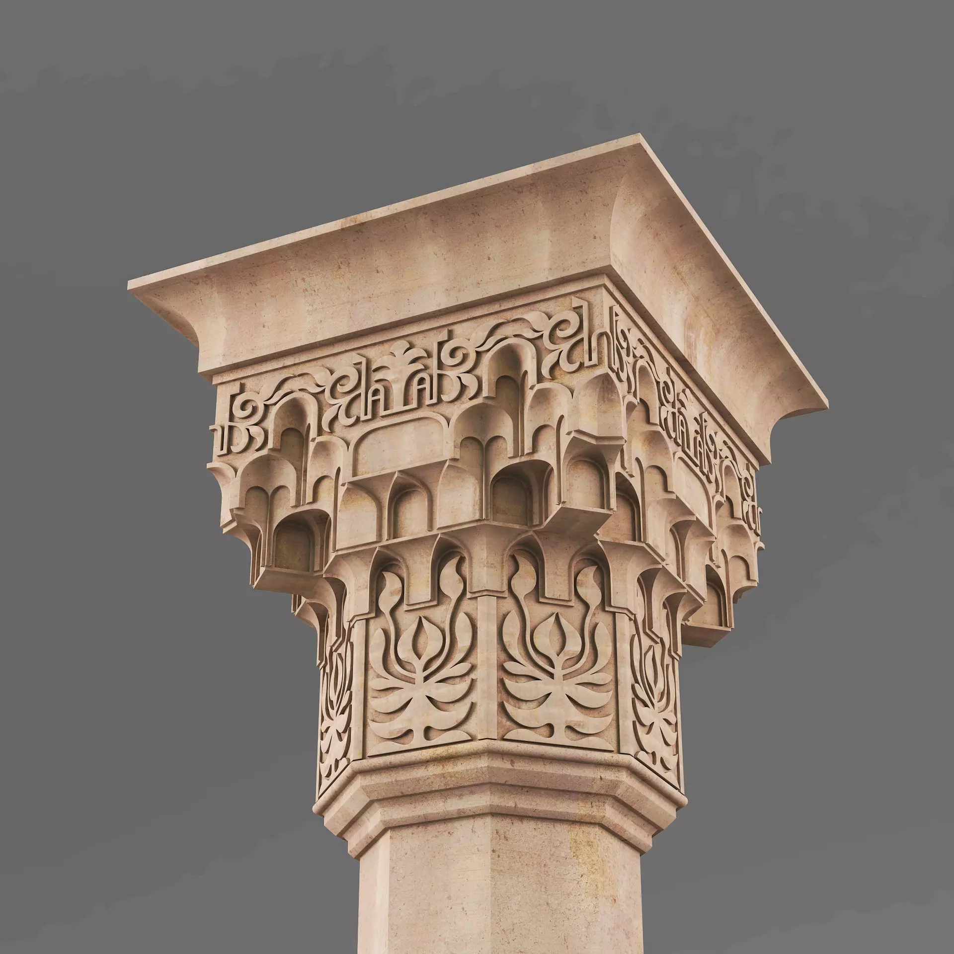 Architectural Muqarnas Column 006 3D model