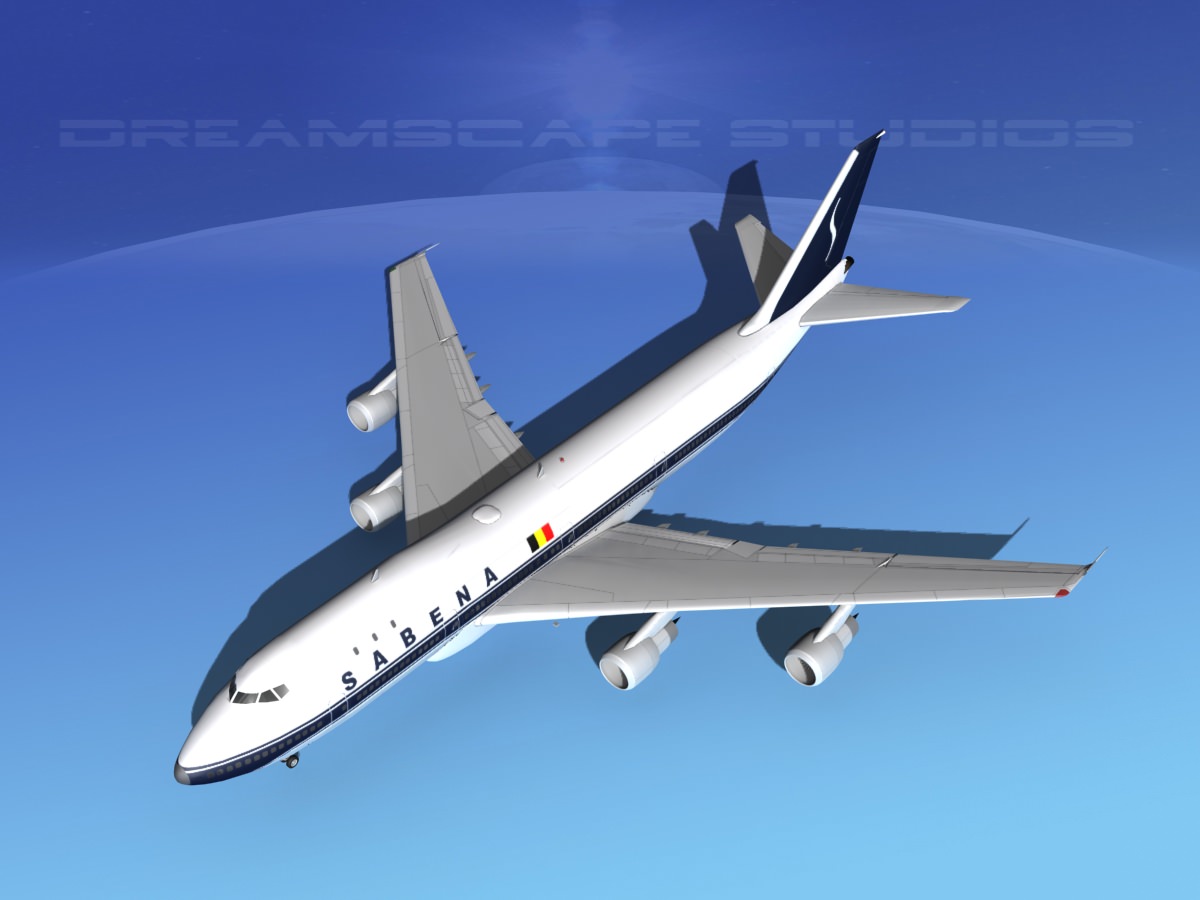 Boeing 747-100 Sabena 3D model_10