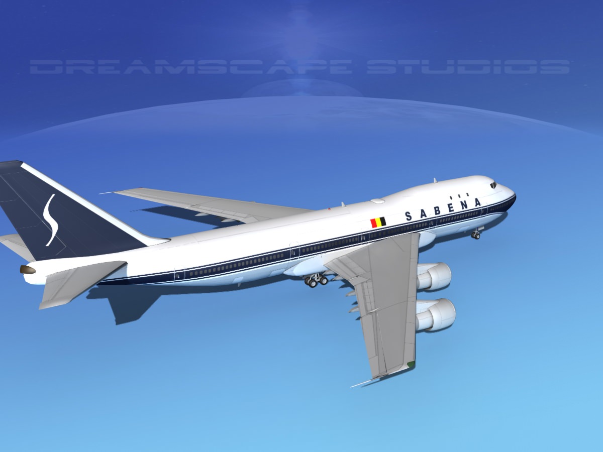 Boeing 747-100 Sabena 3D model_5