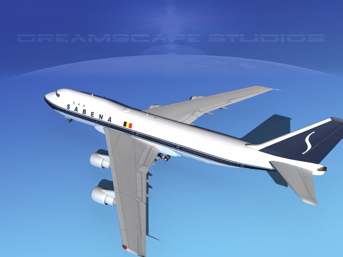 Boeing 747-100 Sabena 3D model_8