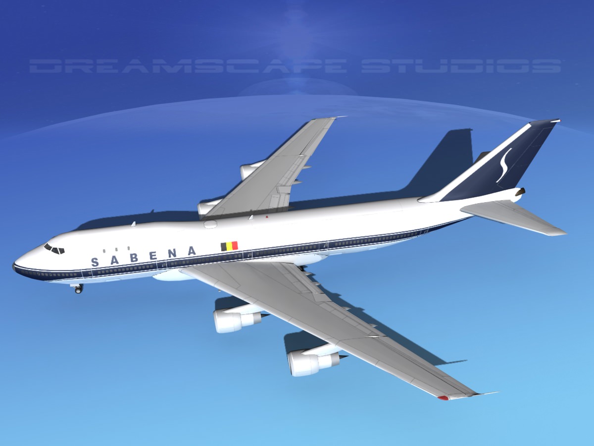 Boeing 747-100 Sabena 3D model_9
