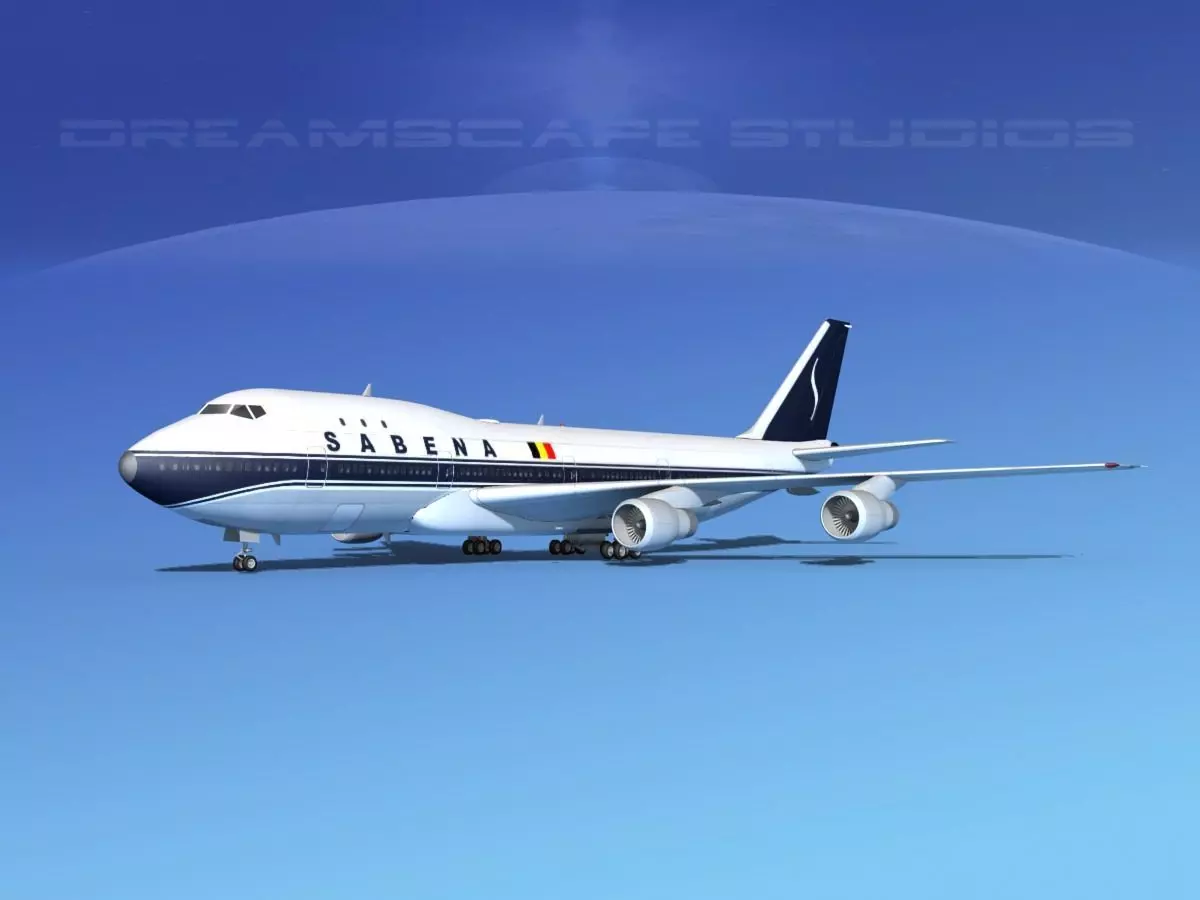 Boeing 747-100 Sabena 3D model_0