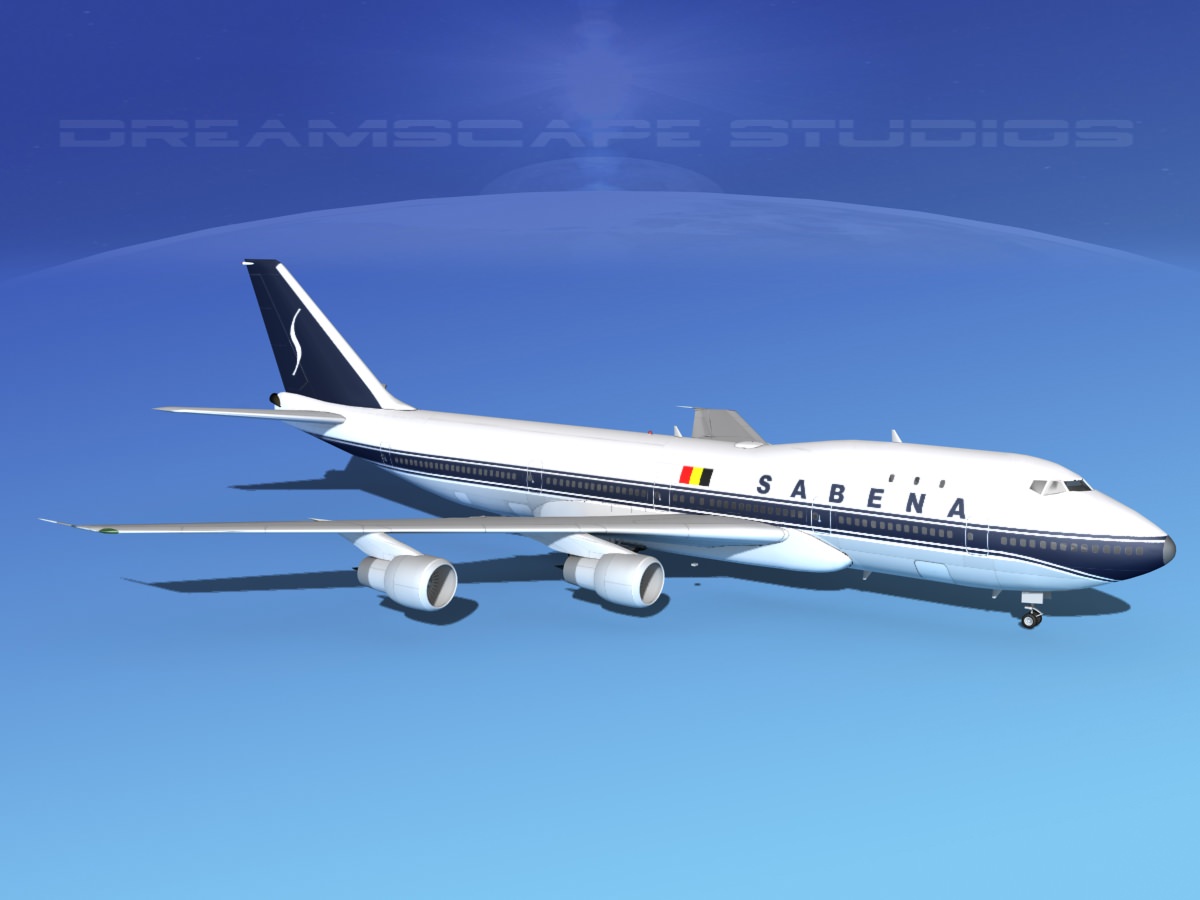 Boeing 747-100 Sabena 3D model_3