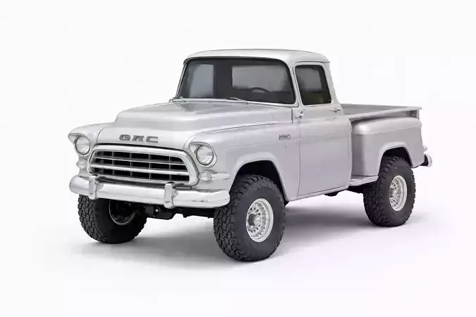 1950 GMC Pickup Truck 3D Model Classic Vintage Utility Vehicle