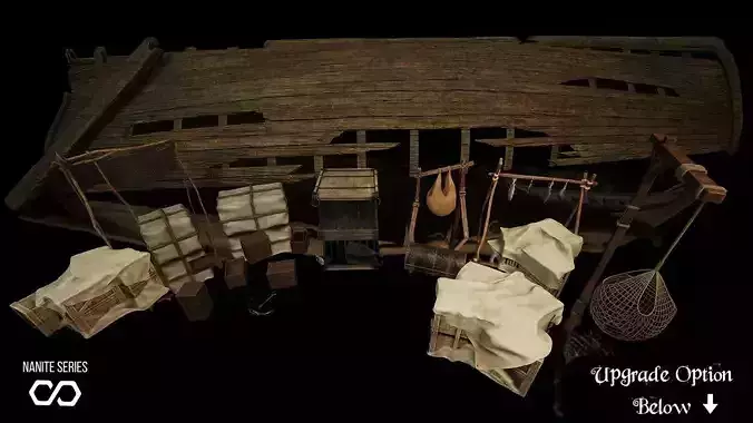 Medieval Harbor Kit Low-poly 3D model