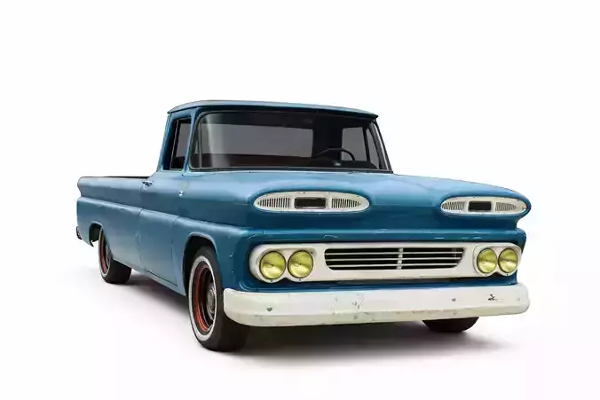 1960 Pickup Truck 3D Model Classic Vintage Utility Vehicle