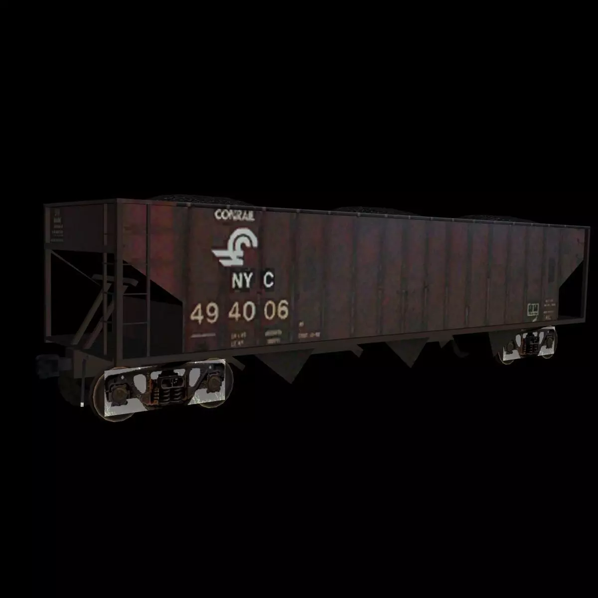 Conrail NYC hopper car 3D model