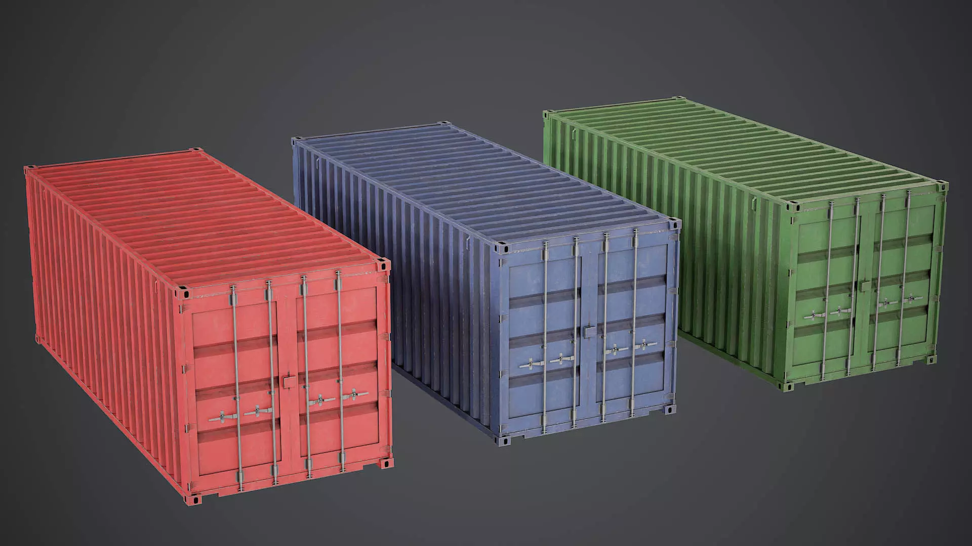 Container - PBR Texture Low-poly 3D model