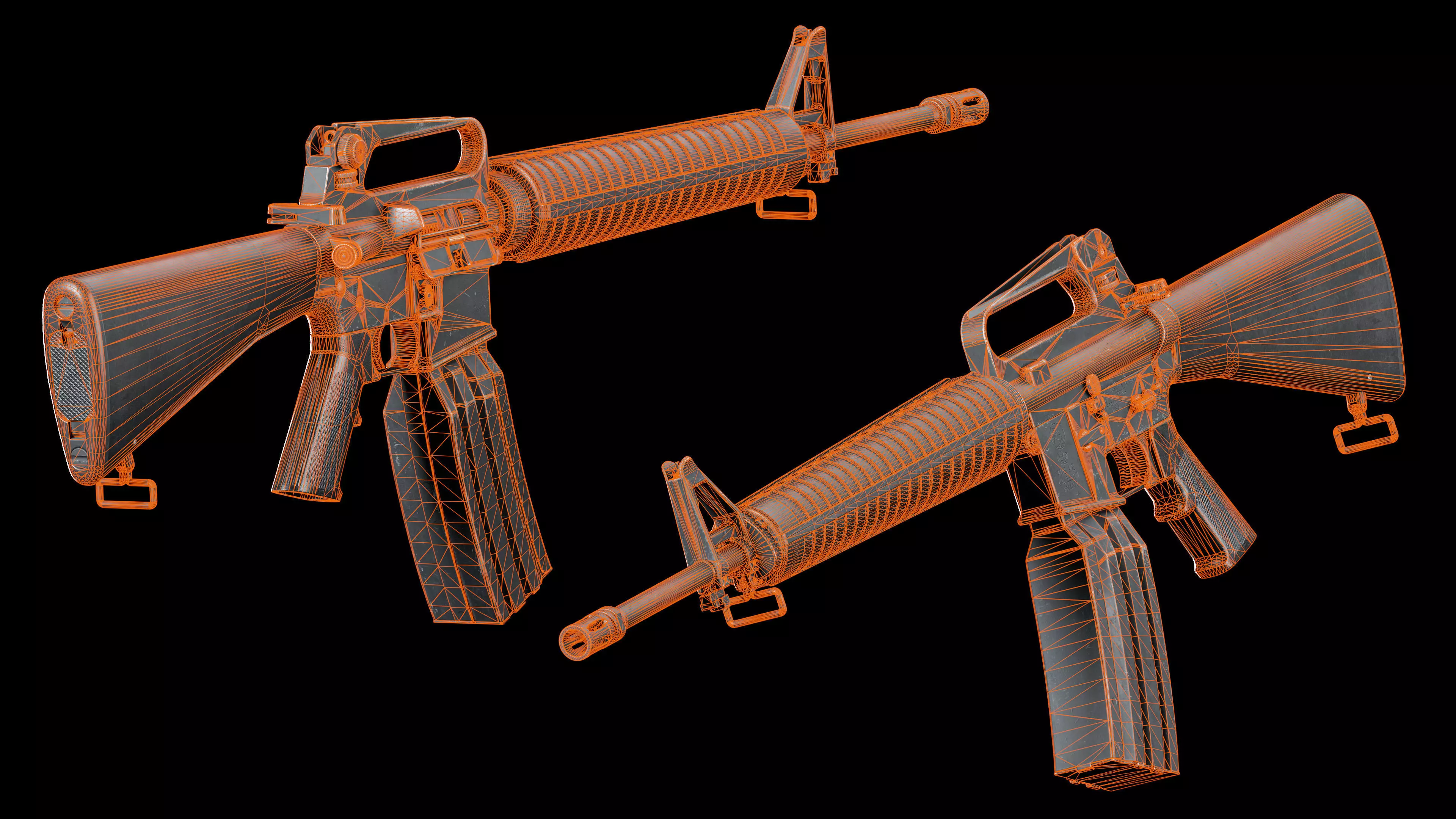 3D model M16 Modular Colt M16A2 AR 15 VR / AR / low-poly | CGTrader
