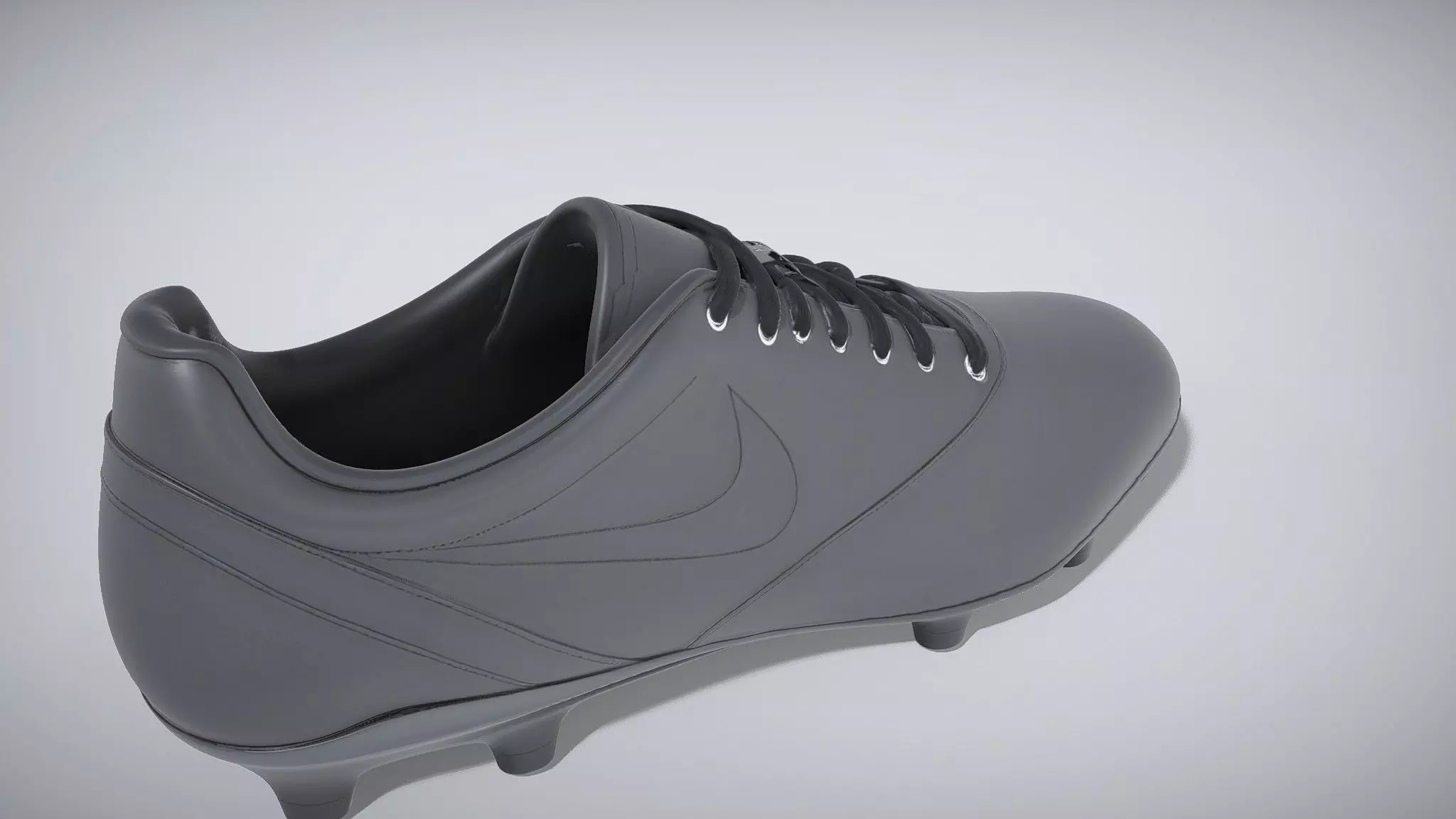 Sleek Black Soccer Cleat Low-poly 3D model