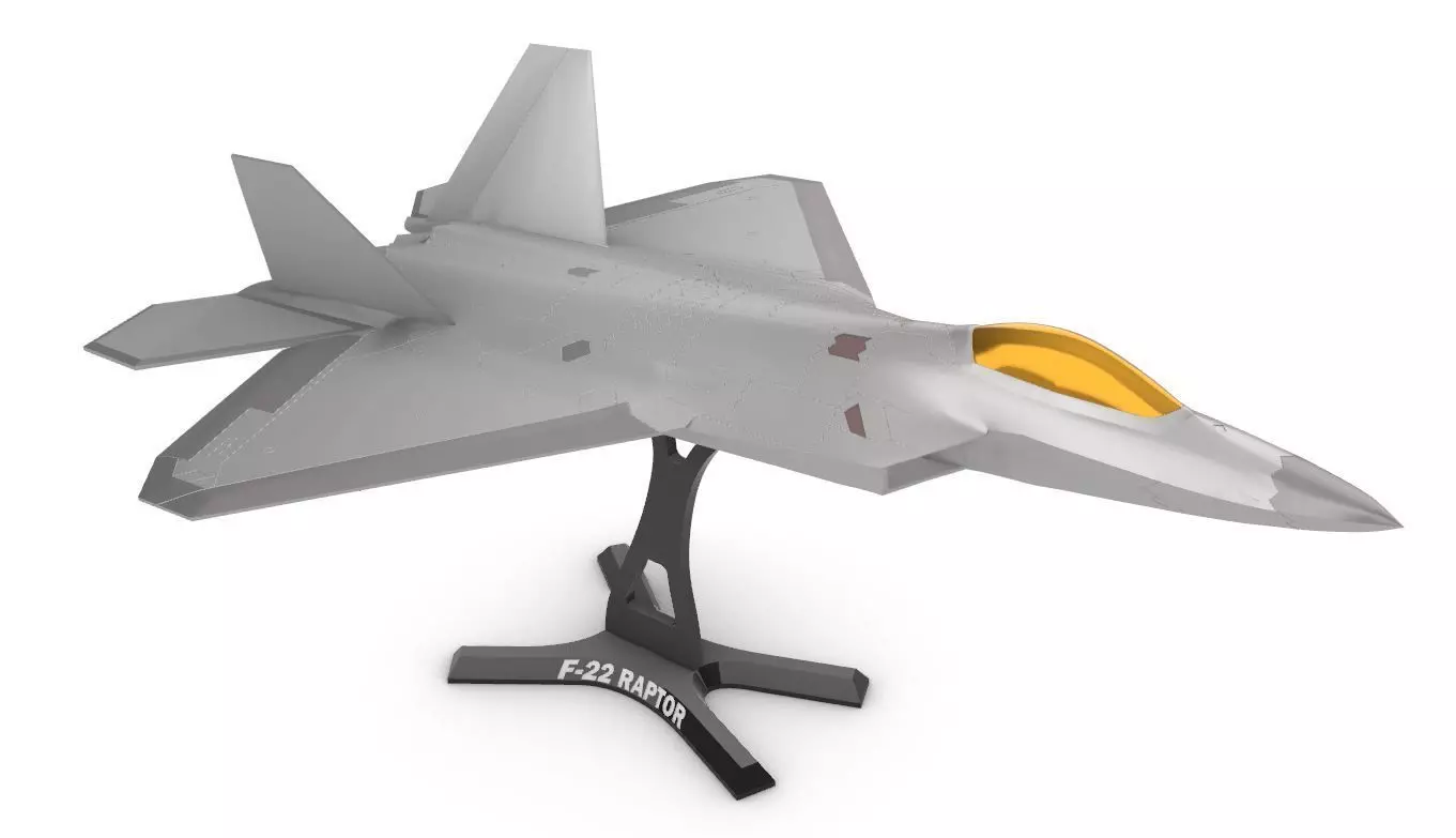F 22 Raptor in two scales 3D print model