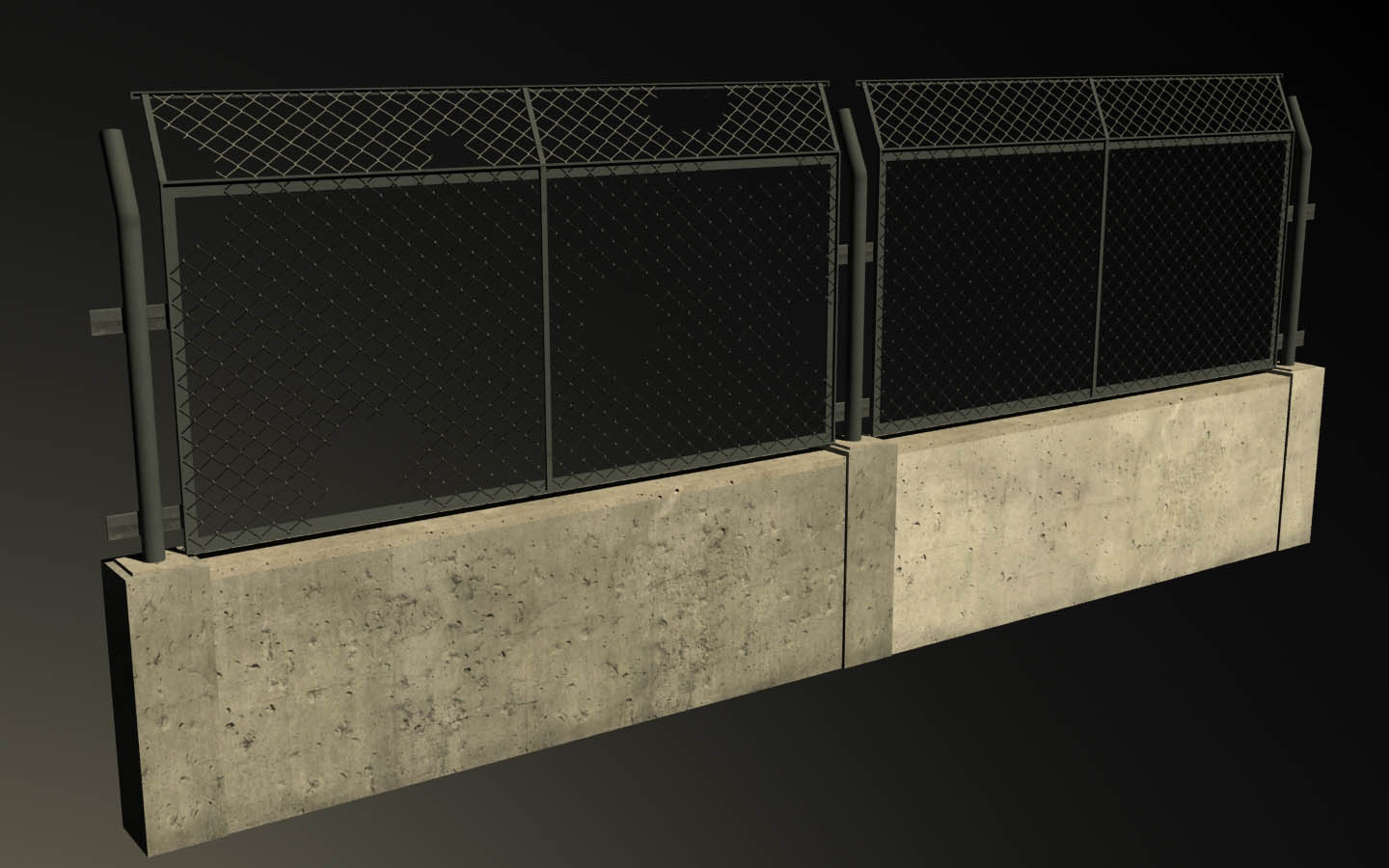 Fence Package Low-poly 3D model_6