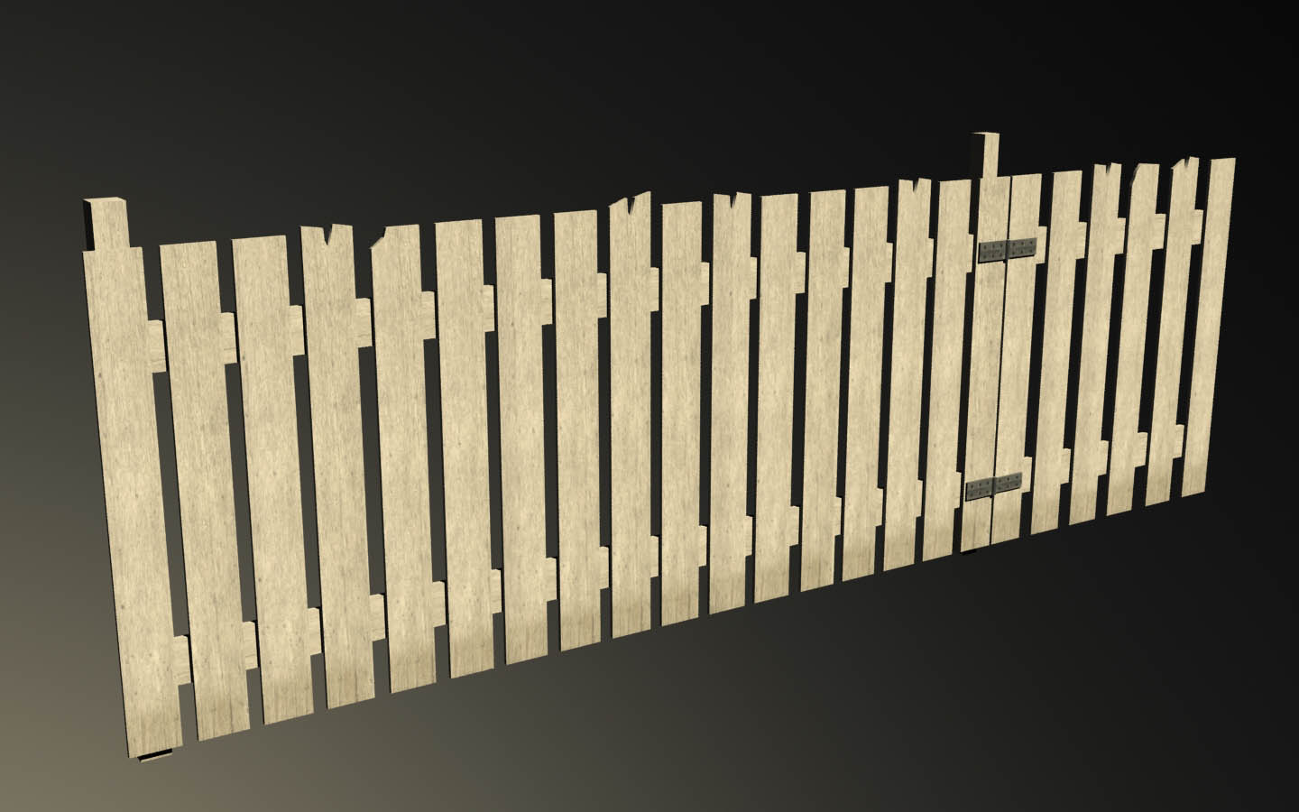 Fence Package Low-poly 3D model_4