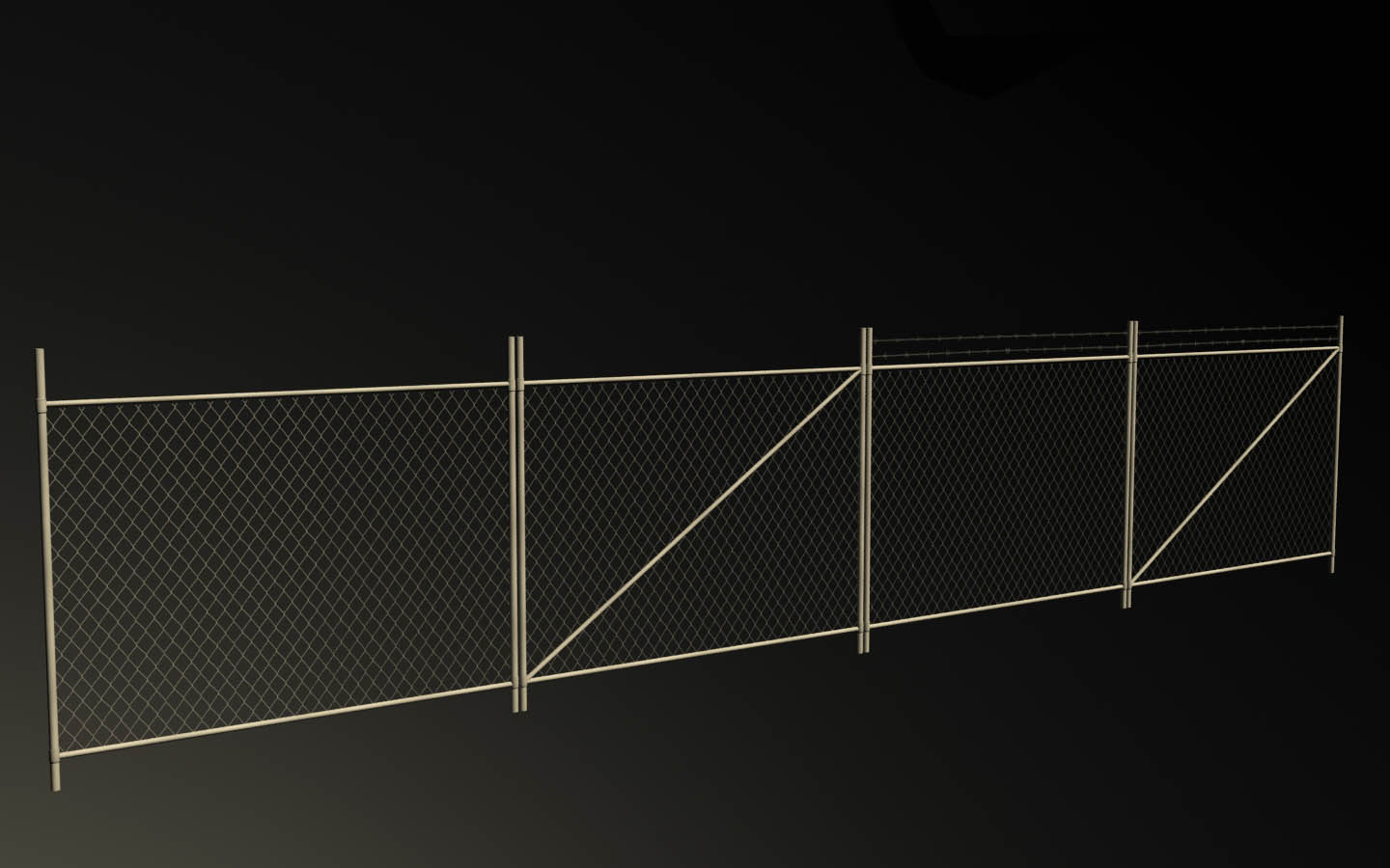 Fence Package Low-poly 3D model_2