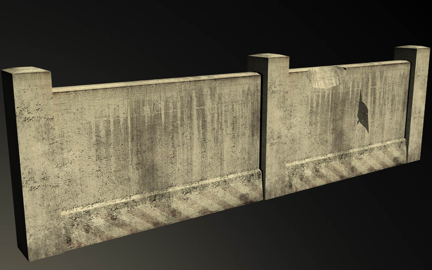 Fence Package Low-poly 3D model_7