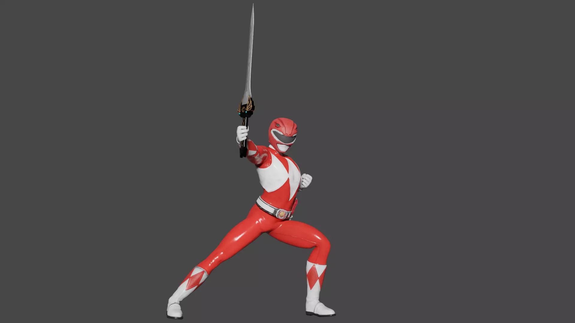 Red Ranger Low-poly 3D model