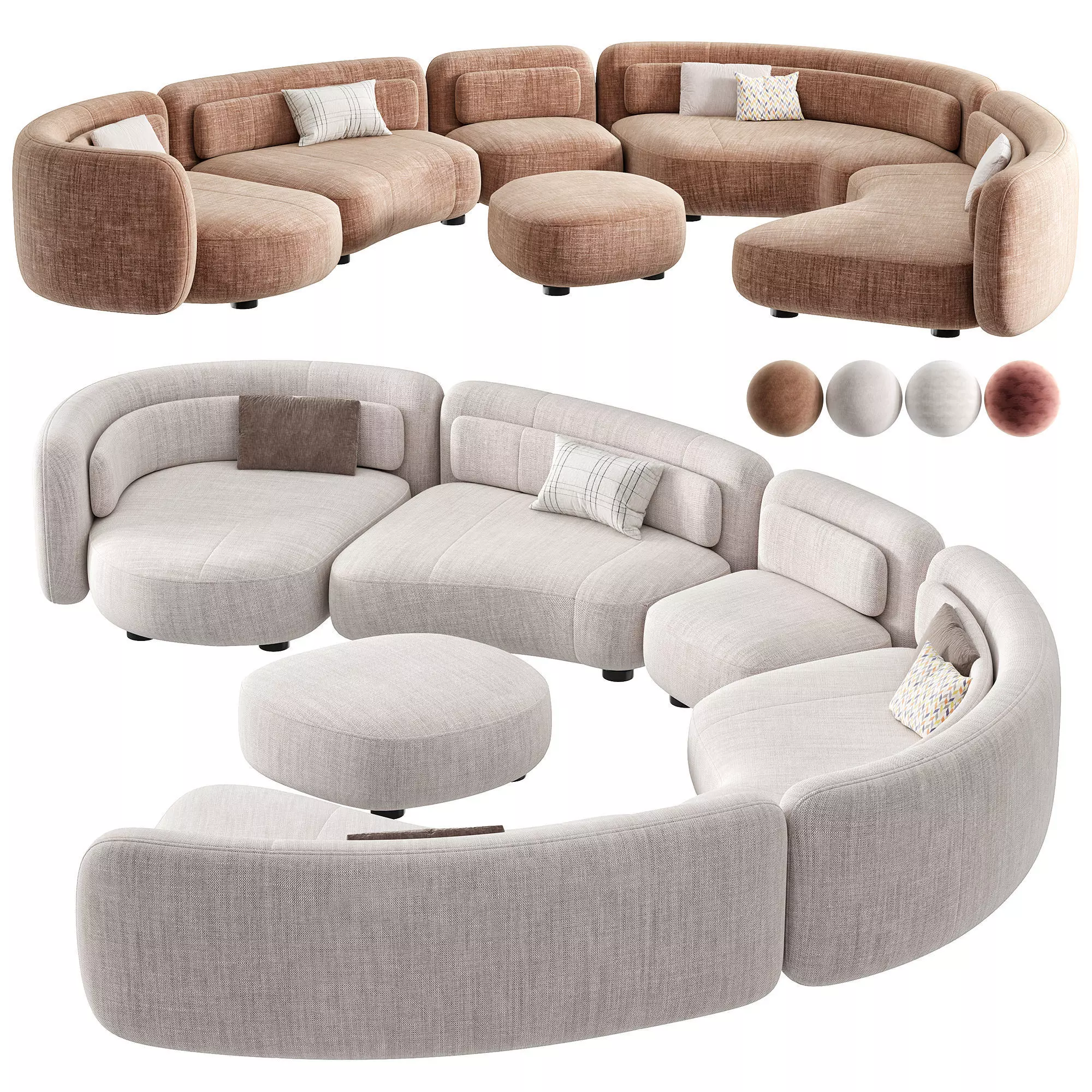 Minotti Bezier Sofa 3D model