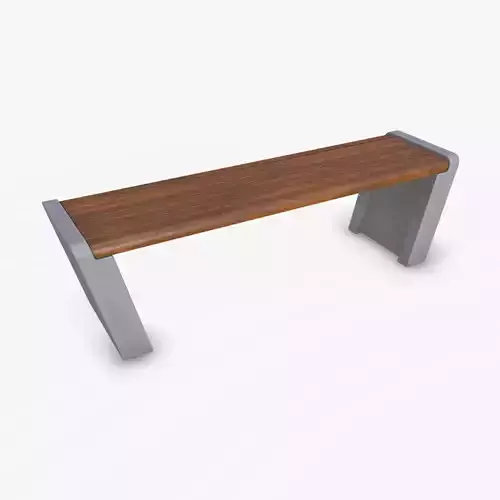 Street Bench 02 Lowpoly PBR
